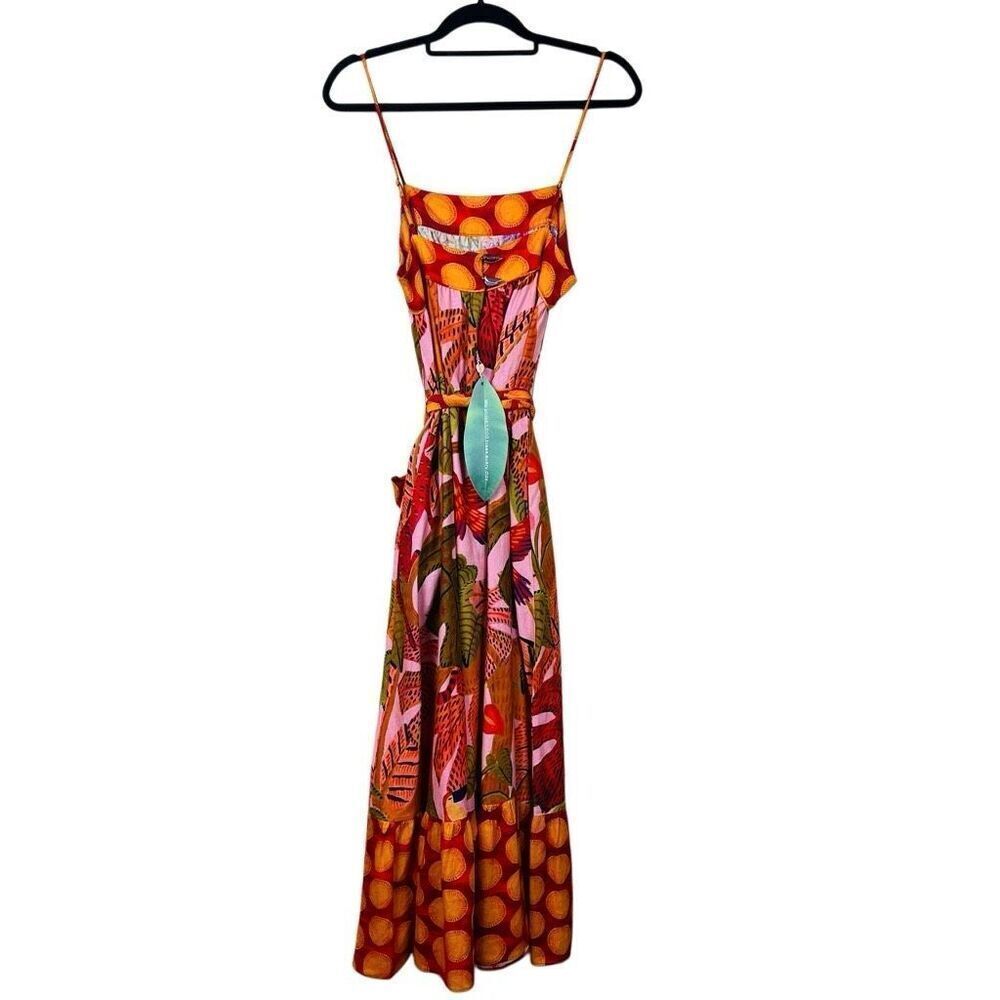 NWT Farm Rio Dress Maxi Belted Floral - Picture 7 of 16